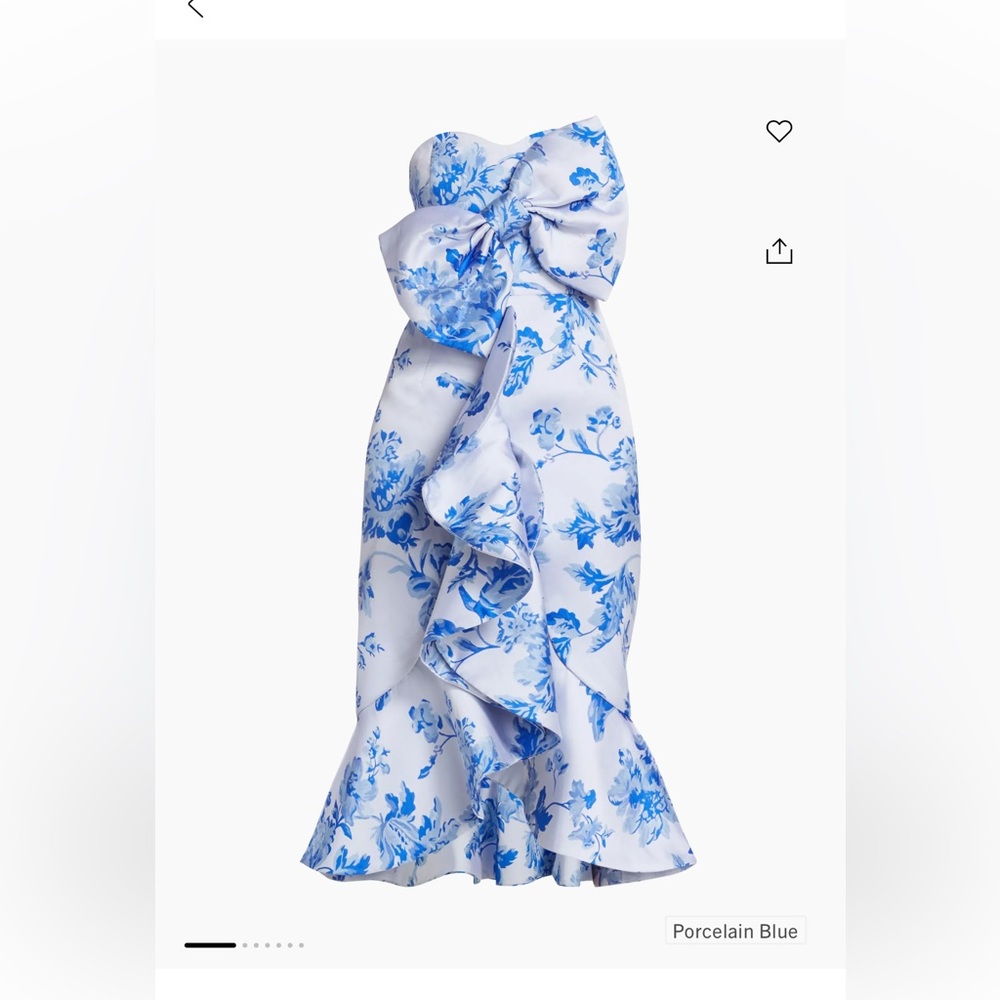 Mestiza New York Blue White Floral Bow Dress